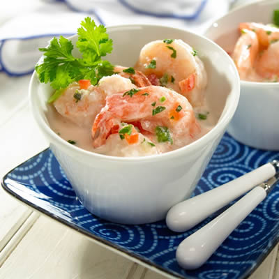 Ceviche de Camarón y Coco