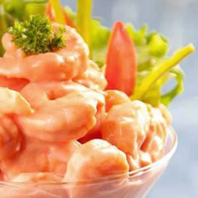 Coctel de Camarones en Salsa Rosada