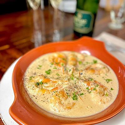 Langostinos en Salsa Champagne